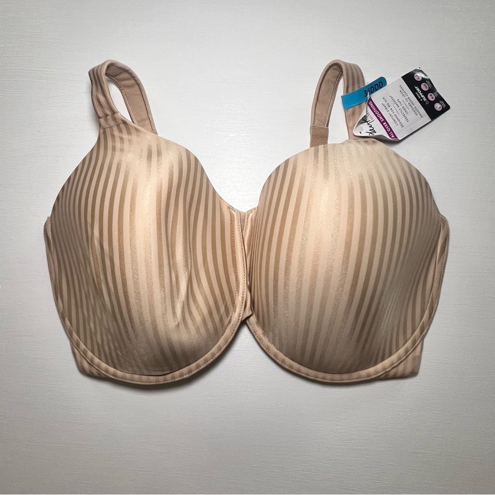 NWT 36DDD Playtex All Over Smoothing Full-Coverage Bra with Molded Cups Neutral